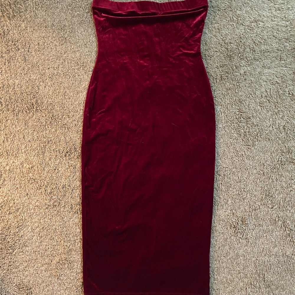 Beautiful Red Velvet sleeveless dress Large